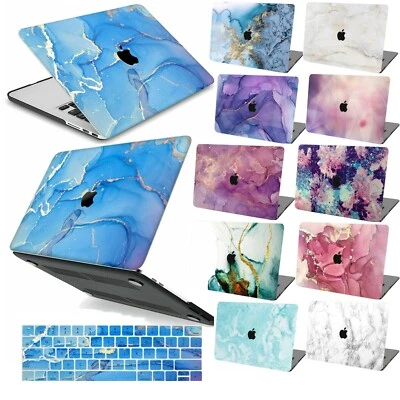 Classic Marble Skin Thin Rubberized Hard Case +Key Cover For Mac Macbook Air Pro - image 1 of 4