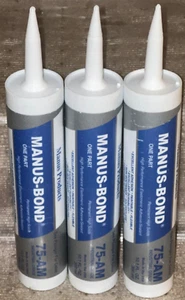 Lot of THREE MANUS-BOND 75-AM One Part Permanent High Solid Adhesive GRAY - Picture 1 of 3