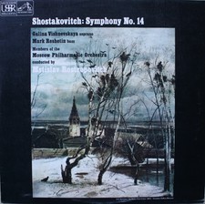 SHOSTAKOVICH Symphony n°14 Mstislav Rostropovich Melodiya/ EMI ASD 3090 LP