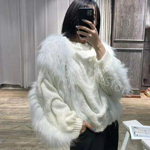 Fur White Sweaters for Women for sale 