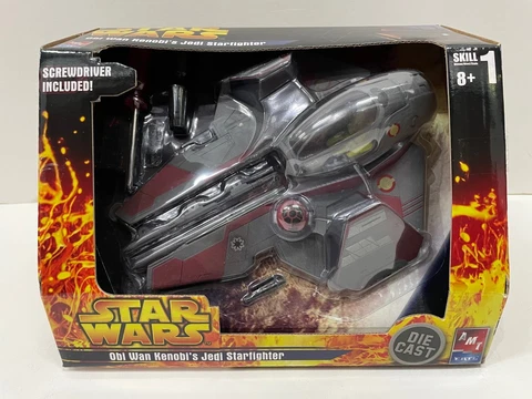 Star Wars AMT ERTL Obi Wan's Jedi Starfighter Die Cast Model Kit Vehicle, 2005 Cover