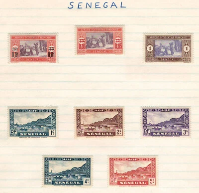 FRENCH SENEGAL 1922-40 Very Fine Mint Stamps Hinged on List - Image 1 of 4