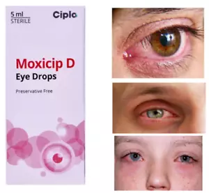 Eye Drops Moxifloxacin D For Bacterial Eye infections free preservative 5ml - Picture 1 of 3