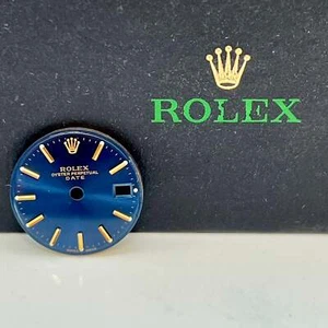 Rolex Ladies Datejust 26mm Blue Dial Yellow Gold Stick Markers 69173 - Picture 1 of 5
