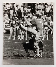 1980s Detroit Lions Eddie Murray #3 Kicker Kicking Field Goal VTG Press Photo