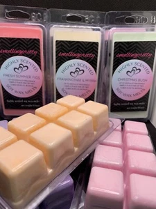 3 PK Highly Scented Soy Wax Melt Blocks 100gm Each 200hr Burn Each 40+ Scents - Picture 1 of 7