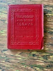 1921 Small RED Book Friendship Essays Thoreau Classic Literature NEW YORK - Picture 1 of 4