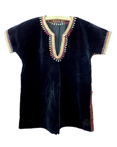 Blusa de terciopelo bordado vintage de Oriente Medio hecha a mano - Imagen 1 de 15