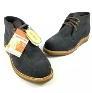 Chippewa Men's Mitford 5" Chukka Boots Wedge Navy Suede Leather 1901G Size 8 New - Picture 1 of 12