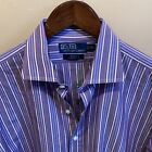 Polo Ralph Lauren Shirt L To Xl Mens Button Purple Stripe Regent Dress 16 1/2