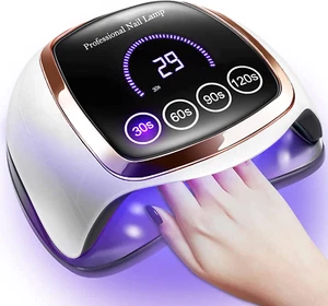UV LED Nail Lamp, 180W Nail Dryer for Gel Polish with LCD Display, Auto Sensor a - Picture 1 of 8