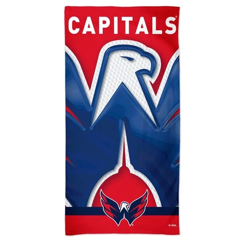 WASHINGTON CAPITALS 30"X60" SPECTRA BEACH TOWEL NEW WINCRAFT 👀🏒 Cover