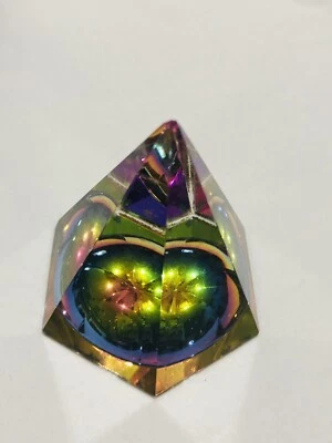 crystal prisms vintage paper weight  - image 1 of 4
