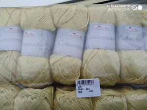 KING COLE COTTON SMOOTH Luxury Mercerised Double Knitting Cotton 500g SUN LEMON - Bild 1 von 22