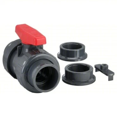 SPEARS Manual Two-Way Ball Valve: 2 in, PVC, Straight, Socket x FNPT, 235 psi - Image 1 of 4