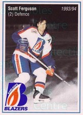 1993-94 Kamloops Blazers #6 Scott Ferguson