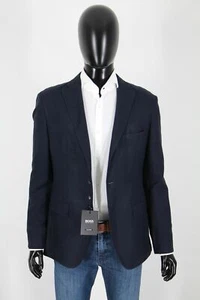 Chaqueta HUGO BOSS TAILORED, Mod. T-Hawn, talla 50, azul oscuro, seda, tejido en Italia - Imagen 1 de 9