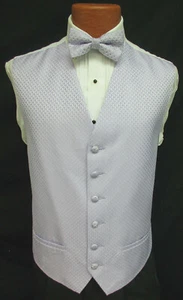 Men's Lilac Enchantment Tuxedo Vest & Tie Purple Violet Wedding Groom Prom - Picture 1 of 6