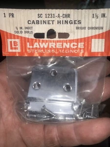 2 Vtg New Chris Craft Boat Cabinet HINGE LAWRENCE SC1231-A-CHR 11/2” 3/8 Inset - Picture 1 of 9