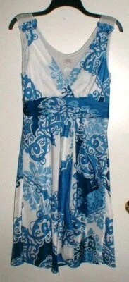 PRECIOSO VESTIDO DE SEDA YOANA BARASCHI IMPERIO CINTURA SIN MANGAS ENVOLVENTE LOOK TALLA 6 Foto 1 de 4