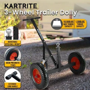Kartrite 3-Wheel Adjustable Trailer Dolly 1000lbs Heavy-Duty Caravan Mover - Picture 1 of 1