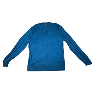 Banana Republic Men's Premium Luxe Yarn Silk Cashmere Blend Blue Sweater XL - Picture 1 of 3