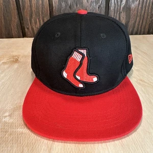 Boston Red Sox Bootleg Snapback Gorra 9Fifty 950 Ala Plana Negro Rojo - Imagen 1 de 11