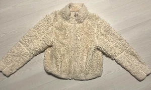 Giacca Patagonia Lunar Frost donna piccola avorio accogliente morbida pelliccia sintetica crop full zip - Foto 1 di 13