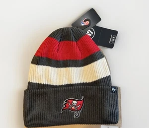 Tampa Bay Buccaneers 47 Brand Red/ Gray Cuffed Knit Hat NEW - Picture 1 of 2