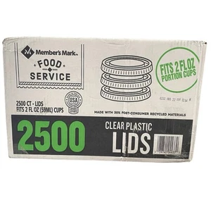 Member's Mark Clear Plastic Portion Lids (2 oz., 2,500 ct.) - Imagen 1 de 1