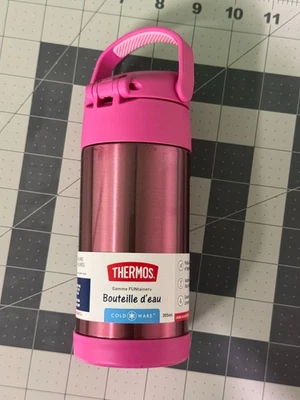 Thermos FUNtainer Stainless Steel Water Bottle 12oz Pink - Image 1 of 4