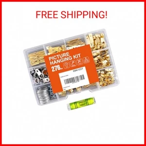 Hongway 276pcs Picture Hanging Kit, Picture Hangers, Heavy Duty Frame Hooks Asso - Picture 1 of 2