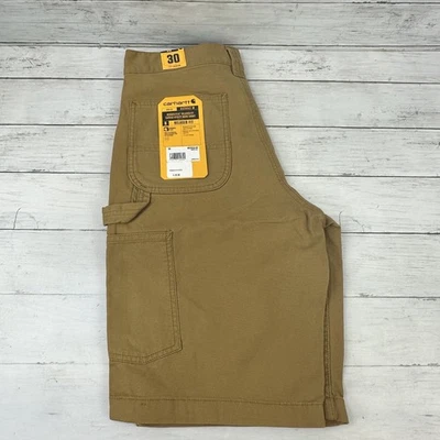 Carhartt Hombres 30 Pantalones Cortos Resistente Flex Carpintero 11" Entrepierna Lona Trabajo Nuevo con Etiquetas Marrón Foto 1 de 4