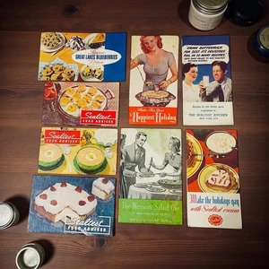 Lote de 8 folletos publicitarios de recetas vintage años 40, 50 - Imagen 1 de 8