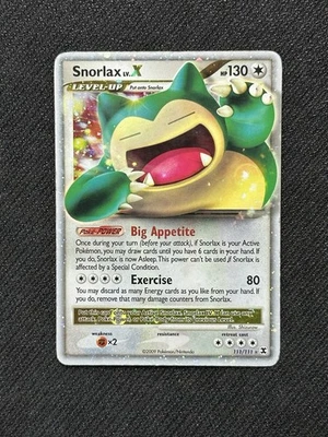Snorlax LV. X 111/111 Rising Rivals Ultra Rare Holo Pokemon Card - Image 1 of 2