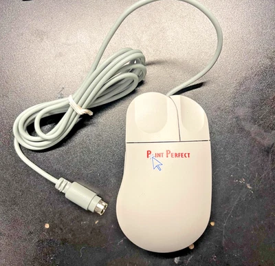 NEW NO BOX Point Perfect 2 Button Contoured PS/2 CAD Mouse WS-9 131733 RETRO - Image 1 of 2