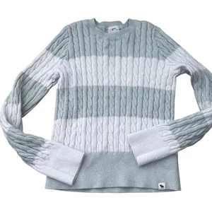 Abercrombie Kids Cable Knit Striped Sweater - Size 9/10 - Picture 1 of 3