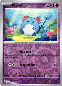 Marill Common Reverse Holo SV05: Temporal Forces 064/162 NM - Picture 1 of 2