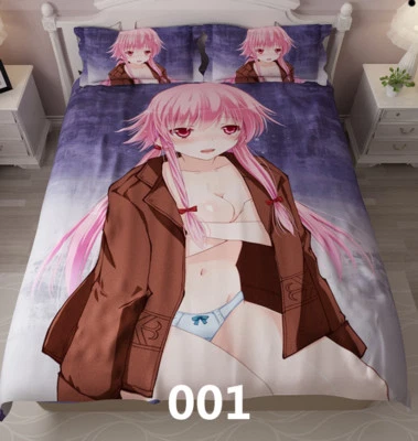 Future Diary Mirai Nikki Gasai Yuno Cartoon Anime Bedding Cosplay Winter - Image 1 of 4