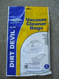 5 x ELECTRUEPART DIRT DEVIL Hand Held Vacuum Cleaner Bags, G Type. NEW - Picture 1 of 2