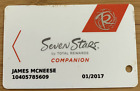 2015 SEVEN STARS COMPANION Harrahs Casino White Players Slot Card C2-00266583J