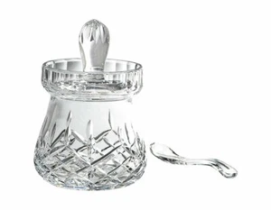 Barski geschliffen Kristall bedeckt Marmelade/Honig Glas/Gewürz Glas mit Löffel-9oz-5" Höhe - Bild 1 von 1