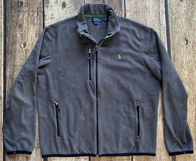 CHAQUETA POLAR POLO RALPH LAUREN PERFORMANCE CREMALLERA COMPLETA GRIS PARA HOMBRE GRANDE EXCELENTE Foto 1 de 4