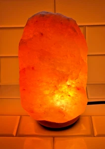 WBM Model 1000 • 9" Tall • Himalayan Crystal Salt Lamp W/ Dimmer Switch - Picture 1 of 6