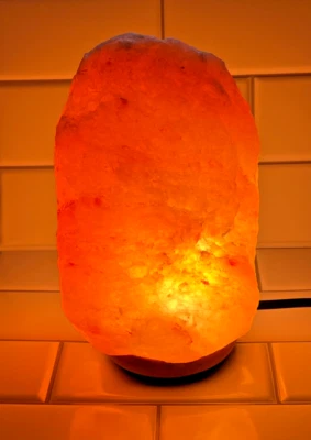 WBM Model 1000 • 9" Tall • Himalayan Crystal Salt Lamp W/ Dimmer Switch - Image 1 of 4