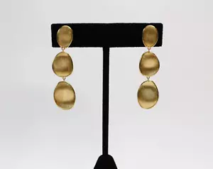 Marco Bicego 18K Yellow Gold Lunaria Three Tiered Drop Earrings - Picture 1 of 7