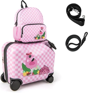 Set Valigia Cavalcabile/Trolley per Bambini 18‘’ Con Zaino 12‘’, 4 Ruote Girevol - Foto 1 di 12