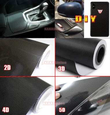 Air Release 2D 3D 4D 5D черный углеродного волокна весь автомобиль надежном виниловая пленка стикер AX - Изображение 1 из 4