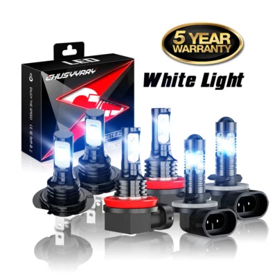 Para Para Hyundai Elantra 2013-2018 Faro LED Hi/Lo + bombillas de luz antiniebla Foto 1 de 4