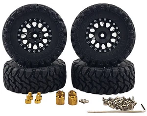 NEW NHX 1.2" Crawler Tires Beadlock Wheel 1/18 TRX-4M SS BK FREE US SHIP - Picture 1 of 6